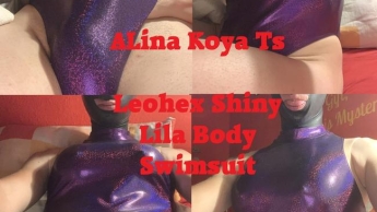 Leohex Shiny Body Lila Swimsuit Play Alina Koya TS #1