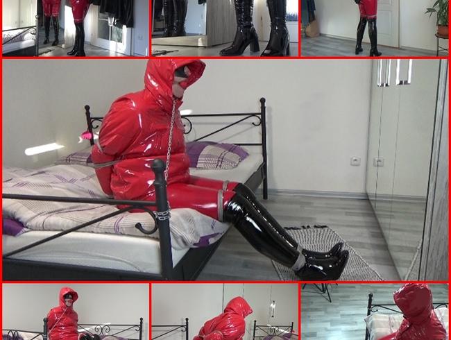 Mein Amateur-Bondage, 22.02.2022: Rotes PVC