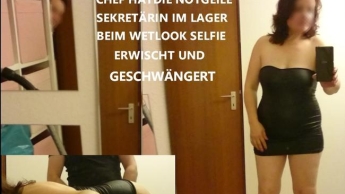 Mein Chef erwischt mich im Lagerraum beim Selfie dreh und schwängert mich