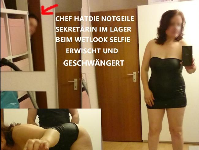 Mein Chef erwischt mich im Lagerraum beim Selfie dreh und schwängert