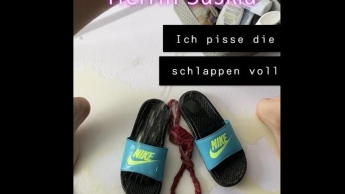 Mein Natursekt auf den Schuhen des Nachbarn