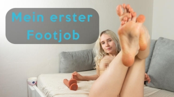 Mein erster Footjob mit dem Dildo