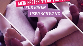 Mein erster Nylon-Foot-Job für einen User-Schwanz