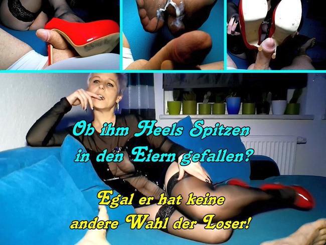 Meine Heels Spitzen lassen dich Spritzen! Friss dein Sperma Sklave