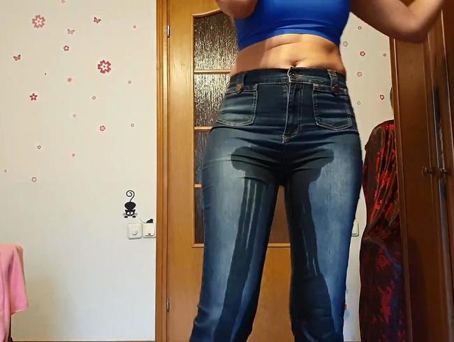 Meine nasse blaue Jeans