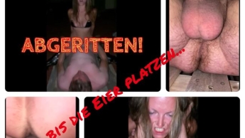 Mit Overknees abgeritten worden. Mir platzen fast die Eier!!