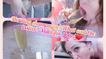 Morgen Champagner! Was könnte schmackhafter sein? Video für John!