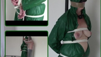 My bondage window, July 27, 2016: Raincoat bondage