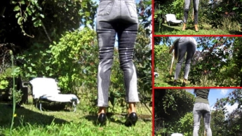 NS-Spannervideo – Piss in Jeans beim Sonnenbad