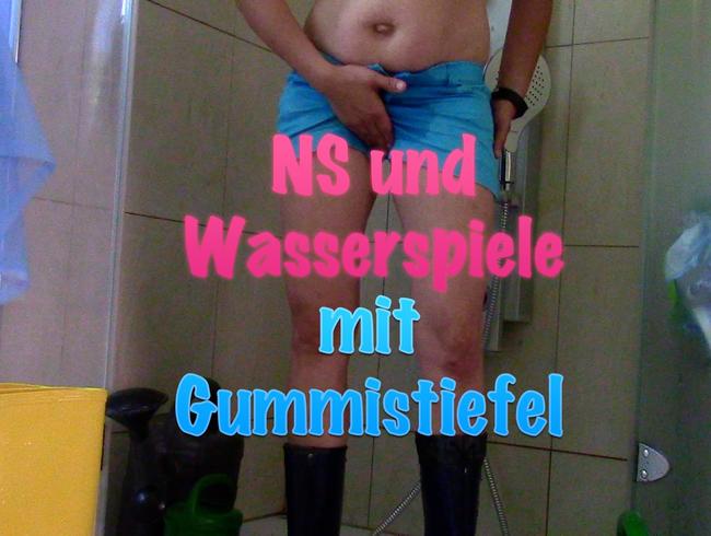 NS und Wasserspiele mit  Gummistiefel