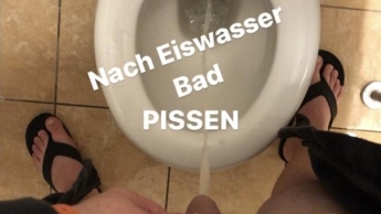 Nach dem Eiswasserbad direkt pissen