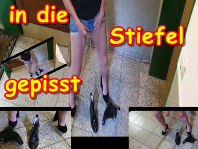 Nachbarin in die Stiefel gepisst.