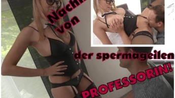 Nachhilfe von der spermageilen Professorin!