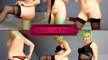 Nackte reife Frau.