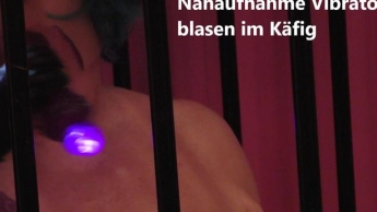 Nahaufnahme Vibrator blasen im Käfig