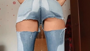 Nochmal meine löchrige Jeans nass machen