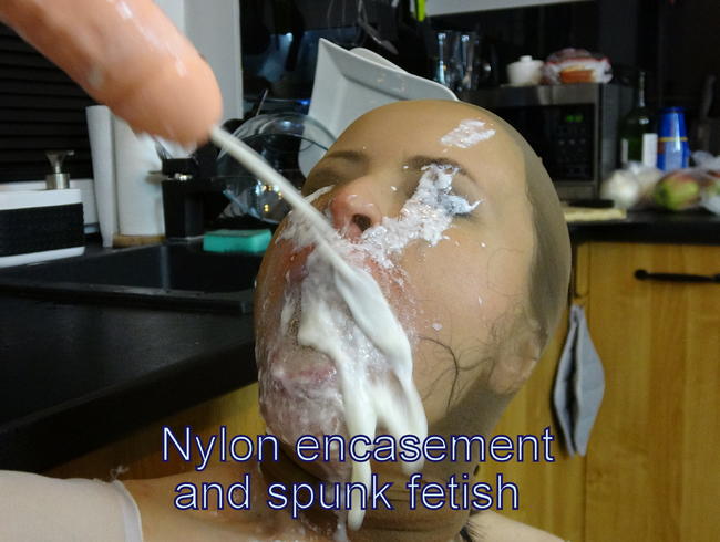 Nylon Hülle und Sperma Fetisch