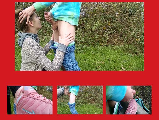 OUTDOOR BLOWJOB + AIR MAX BESAMUNG !