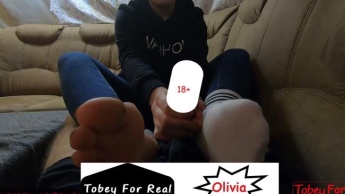 Olivia – Blowjob – Sockjob – Handjob (POV CAM)