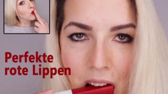 Perfekte ROTE Lippen