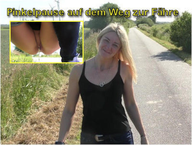 Pinkelpause auf dem Weg zur Fähre