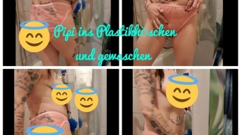 Pipi ins Plastikhöschen und dann gewaschen  …