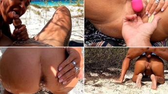 Public Beach Blowjob mit Anal Fick   …