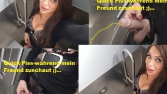 Quick Piss-während mein Freund zuschaut ;)…