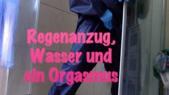 Regenanzug Wasser und ein Orgasmus