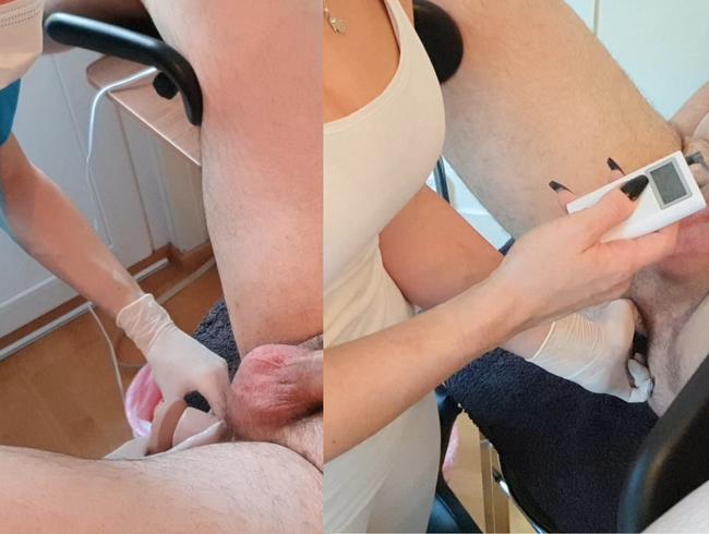 Reizstromtherapie mit Analplug nach Analdehnung mit Dildos