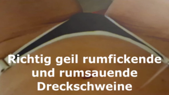 Richtig geil rumfickende, perverse und versaute Dreckschweine