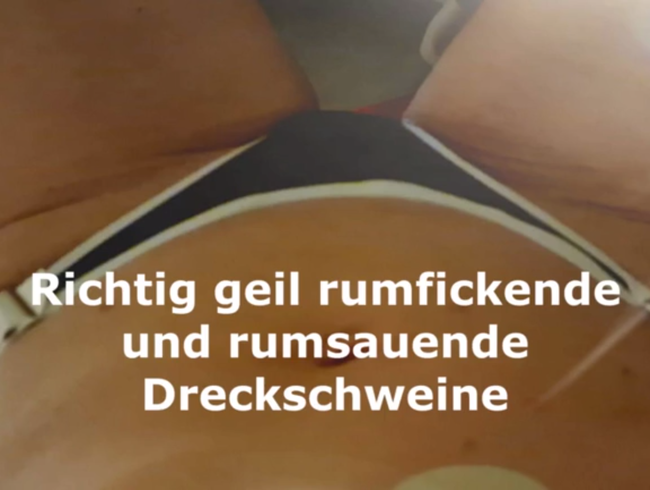 Richtig geil rumfickende, perverse und versaute Dreckschweine