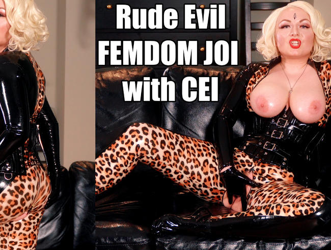 Rude Evil FEMDOM JOI with CEI