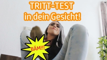 SOCKEN-TRITT-TEST in dein Gesicht!