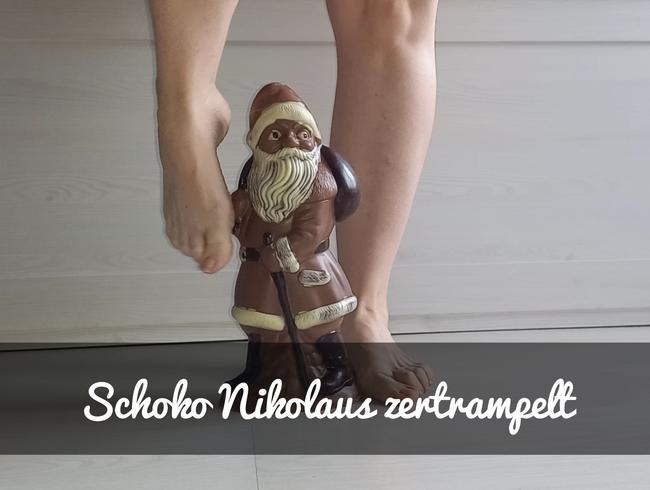 Schoko Nikolaus zertrampelt