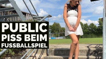 Schwanger Public Piss beim Fussballspiel