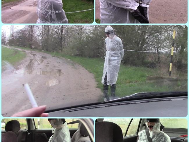 Seat belt and handcuffs 5. (and with handcuffs, raincoat in the rain)