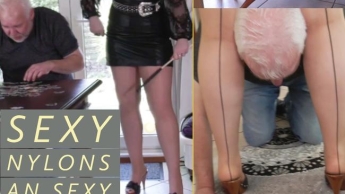 Sexy Nylons beim Dangeln