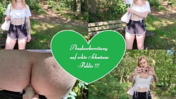 Sissy Analvorbereitung auf echte Schwänze!!! Public