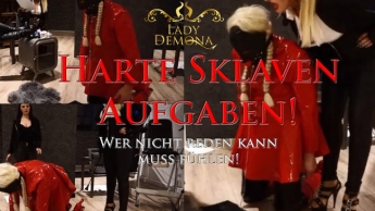 Sklaven Aufgabe! Wer nicht hören will muss fühlen! |by Lady Demona & Toxicsugga