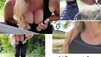 Smal Pussy Mega Titts NS outdoor  wurde ich erwischt?