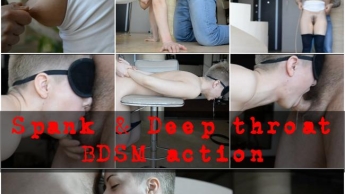 Spank & Deepthroat BDSM Aktion