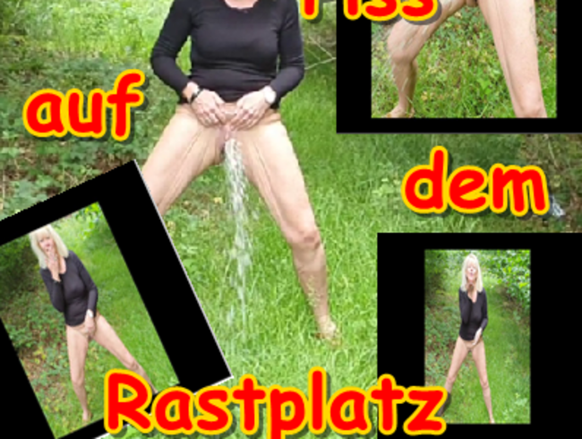 Sponti Piss auf dem Rastplatz,