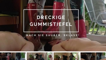 Teuflisches Spiel mit schlammigen Gummistiefeln