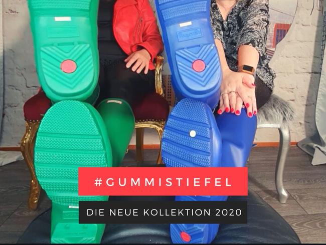 Unsere Gummistiefel grün und blau