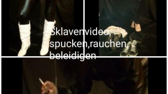 Userwunsch Meine alten Schätzchen…. Sklavenvideo ….Spucken,rauchen