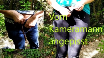 Vom Kameramann angepisst