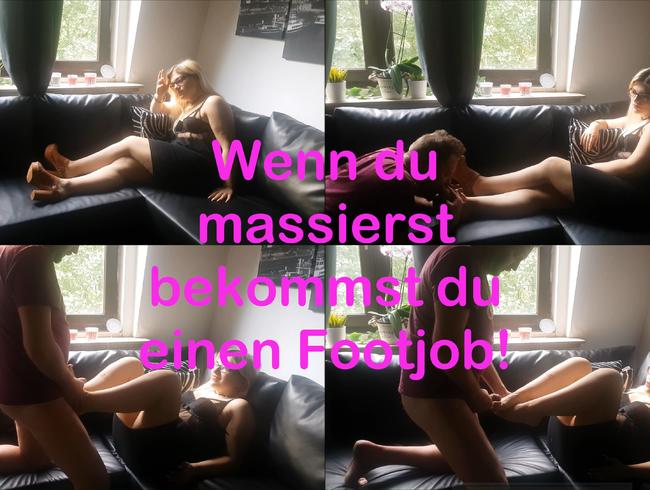 Wenn du massierst – bekommst du einen Footjob!