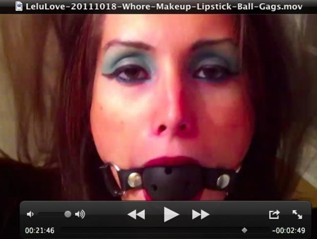 Whore Makeup Lipstick Ball Gags