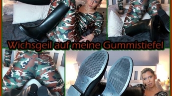 Wichsgeil auf meine Gummistiefel